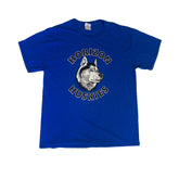 Vintage Y2K blue Horizon Huskies dog print t-shirt size large