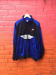 Rare vintage 90s Nike bootleg navy blue white red track top size XL oversized