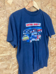 Vintage 90s NASCAR Dale Earnhardt Jr nationall guard faded navy blue souvenir t-shirt size large