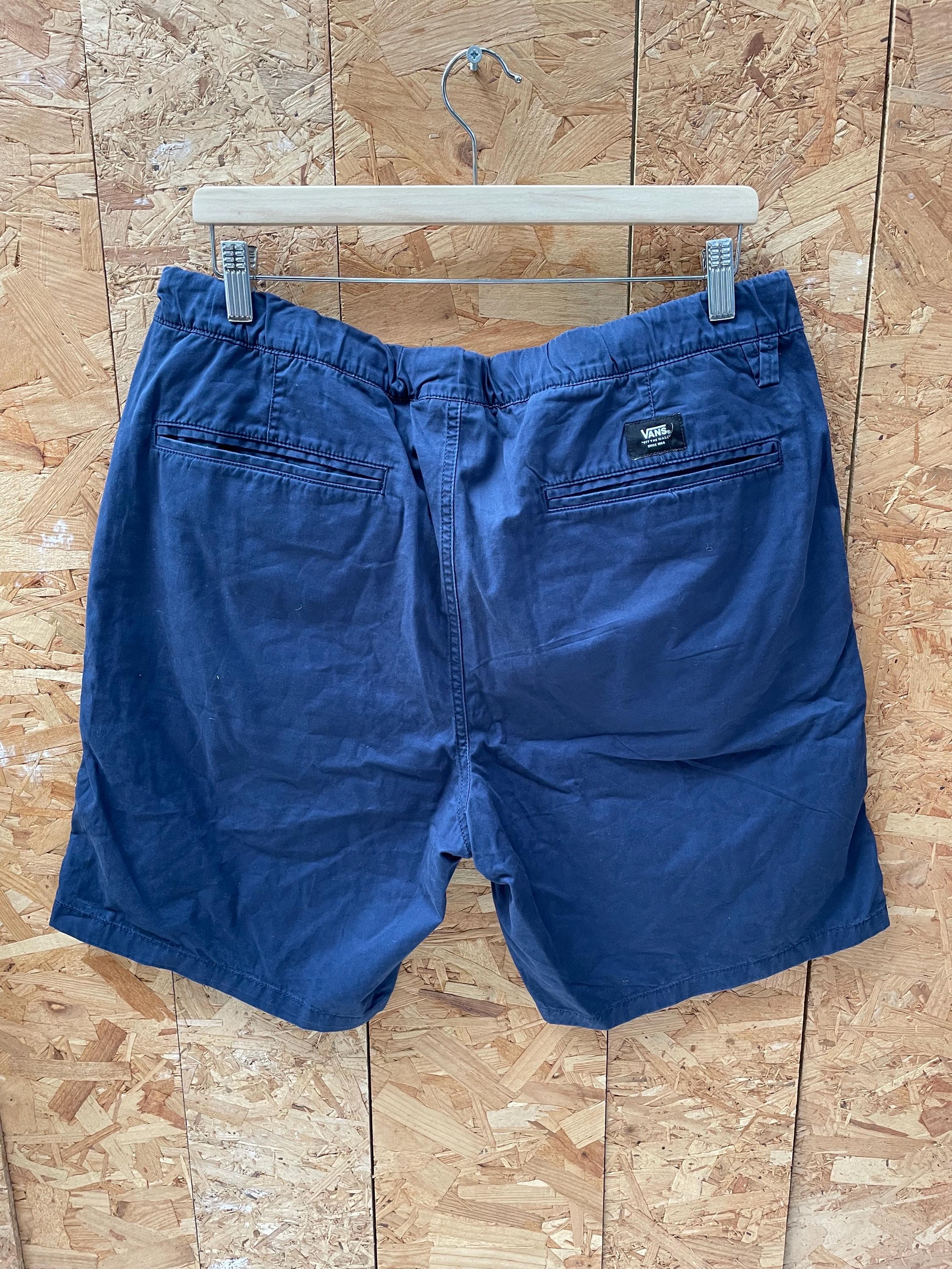 Vintage Y2K Vans navy blue chino style mens skater shorts size XL adjustable waist