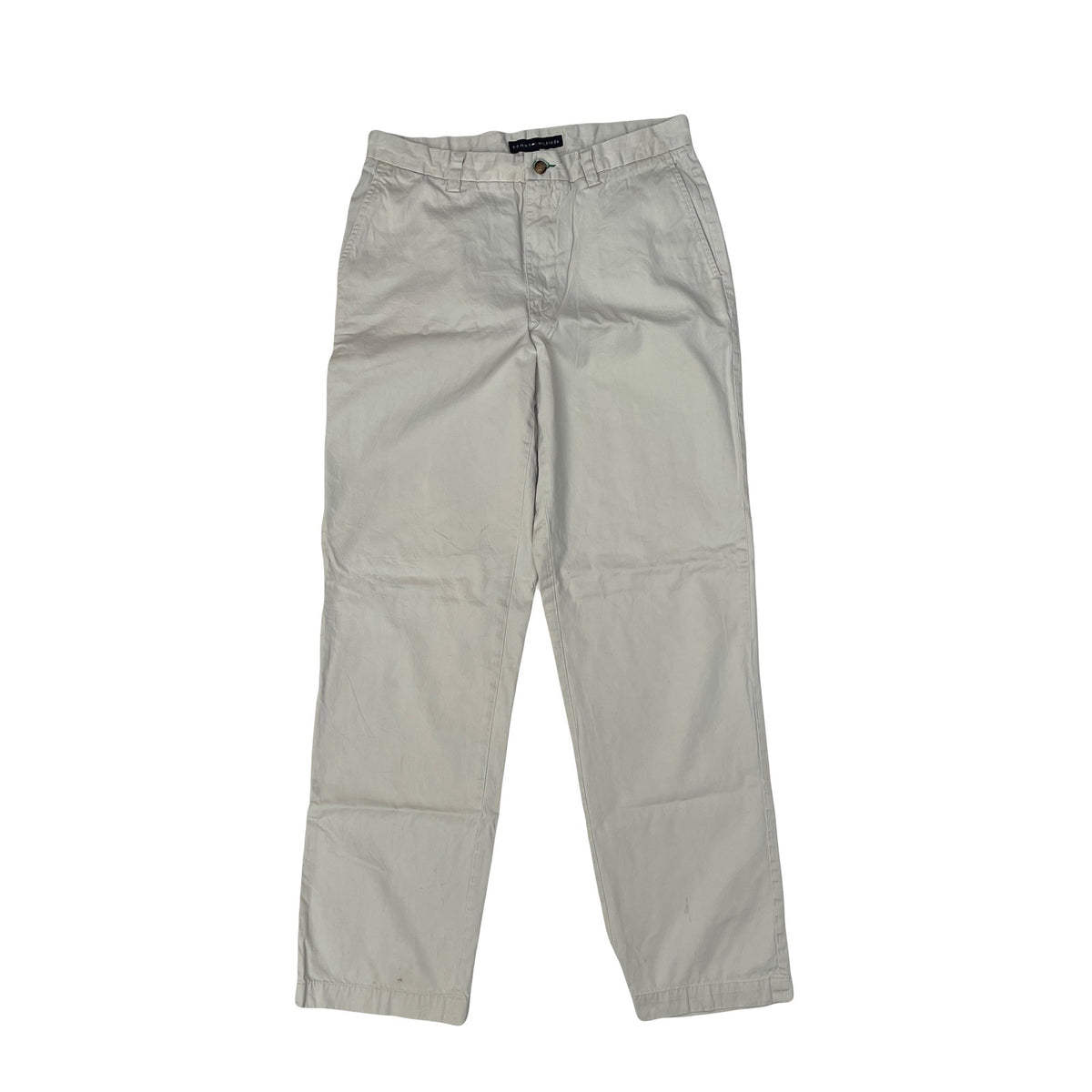 Vintage Y2K Tommy Hilfiger Men's Light Beige Chino Pants Size 32/34