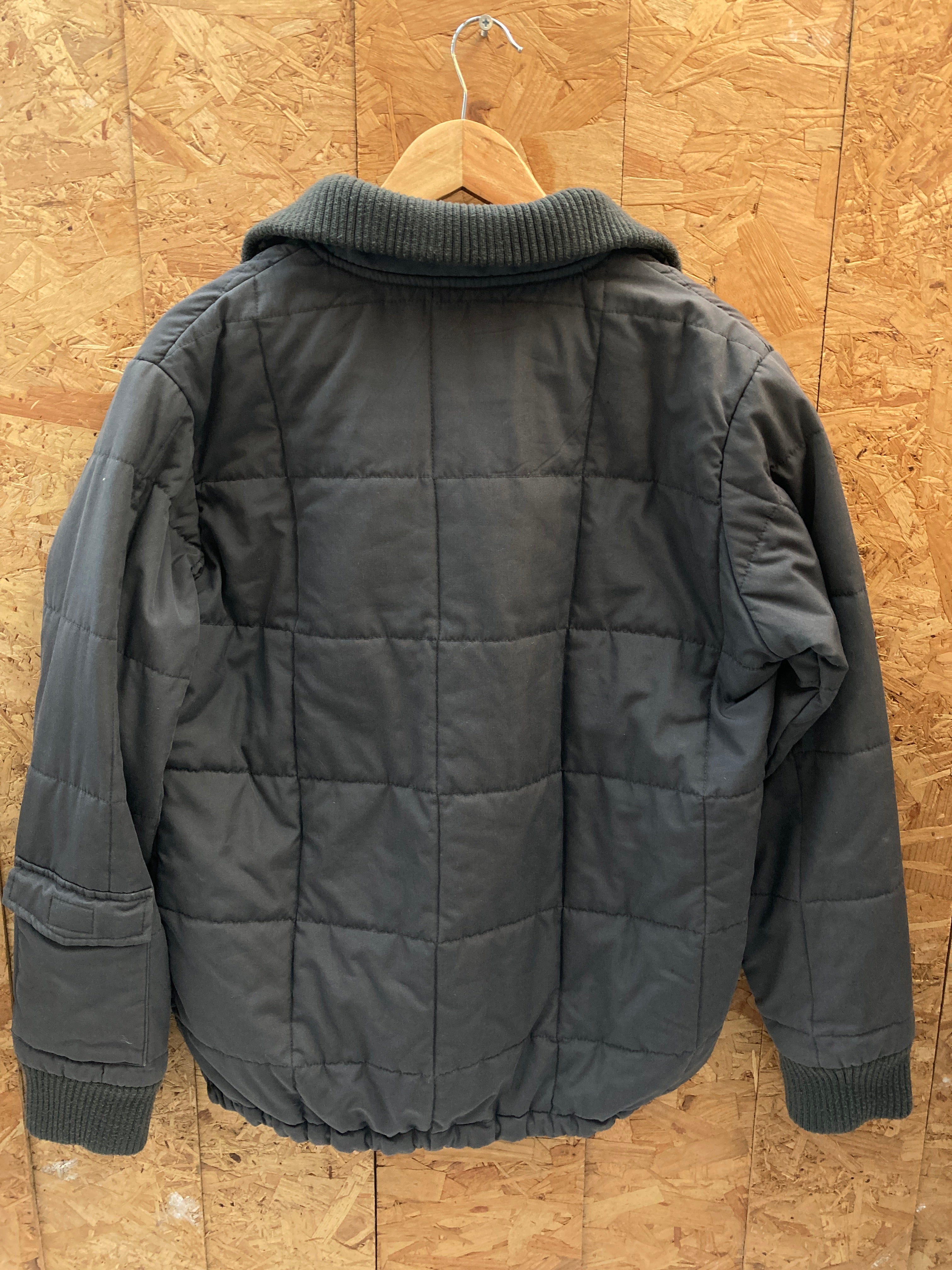Vintage Y2K grey quilted utilitarian style smock jacket size medium by G-star