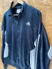 Vintage Y2K Adidas zip track top navy blue white size 36/38 medium