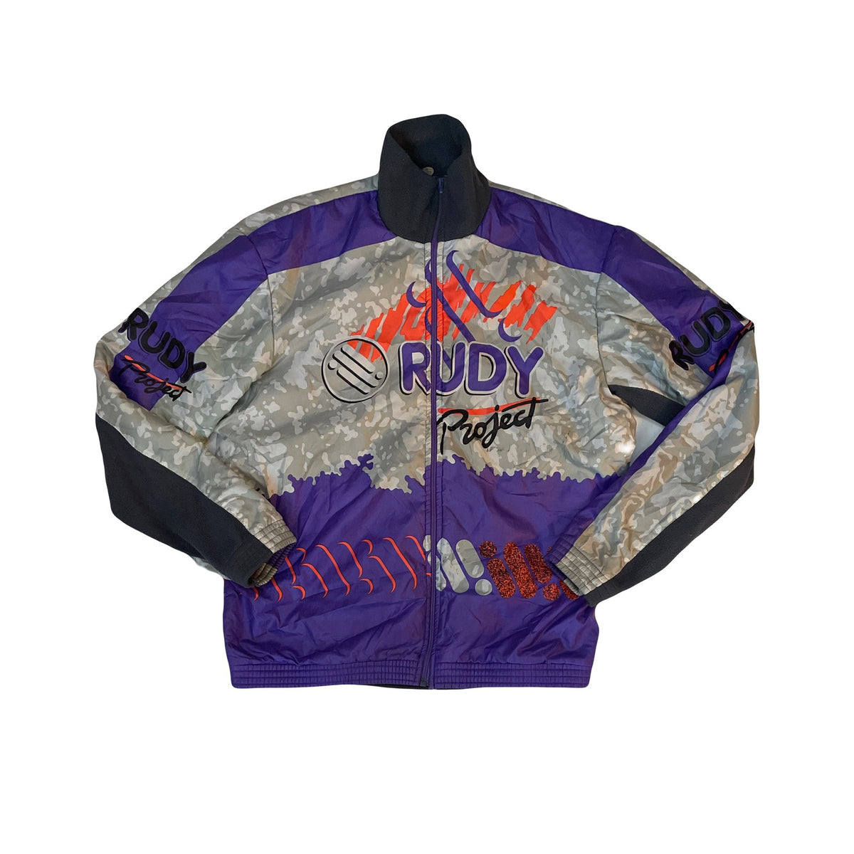 Rudy Project Men's XXL Purple Grey Camo Track Jacket