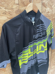 Nalini Men's Cycling Jersey Short Sleeve Black Grey Neon Yellow Size XL