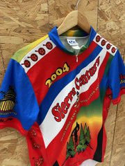 Vintage Voler 2004 Sierra Century MTB Cycling Jersey Men's Large Red Blue Green