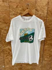 Vintage Hanes WESCO Classic 2002 Soccer T-Shirt White Adult Size L
