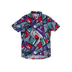 Vintage Helvetia Swiss Team Cycling Jersey Shirt Multi-Color Abstract Print L