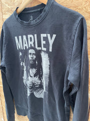 ZION Bob Marley Graphic Sweatshirt Crewneck Pullover Black Size M