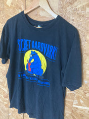Vintage 90s Secret Ardvark trading co USA souvenir black t shirt size large