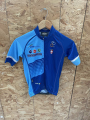 Pella Triathlon Novara Cycling Jersey Short Sleeve Blue Size XS