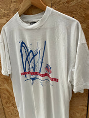 Vintage 90s Single Stitch Junior Olympic Games T-Shirt XL White USA Athletic