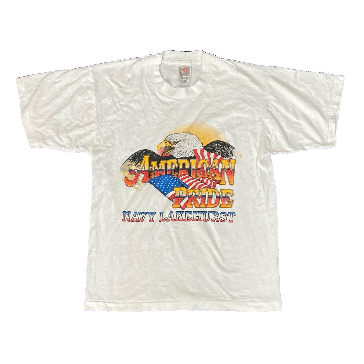 Vintage 90s Eagle American Pride single stitch white souvenir t-shirt size M