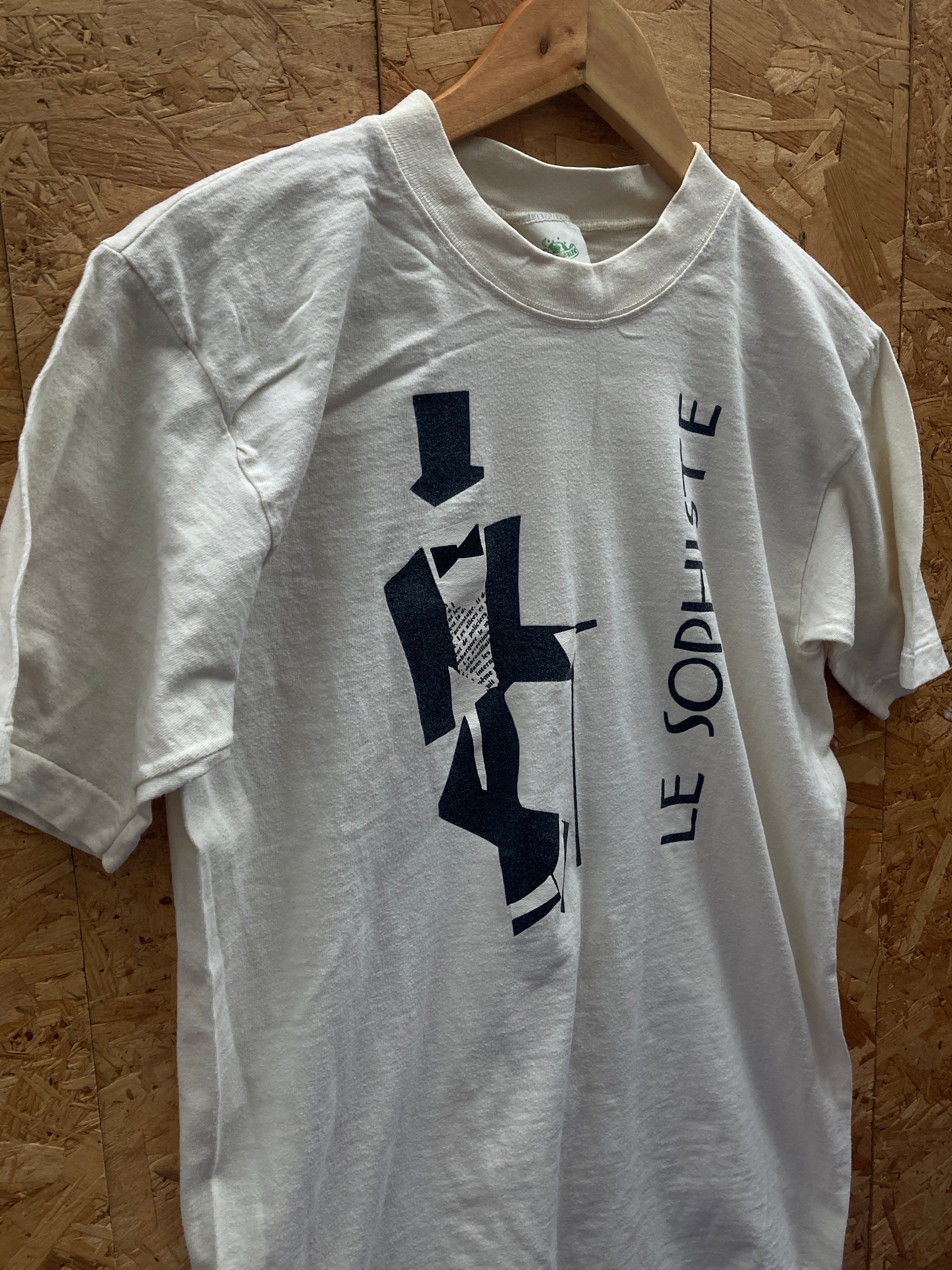 Vintage 90s Le Sophist quirky single stitch white souvenir t-shirt size medium