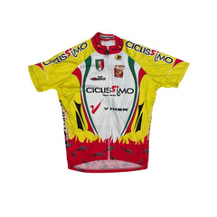 Anna Neri Cicliissimo 2008 Cycling Jersey Men's Yellow Red Size L