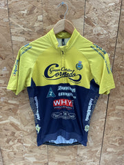 Gruppo Ciclistico Cornedo Cycling Jersey Size M Yellow Blue Short Sleeve
