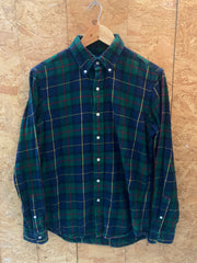 Vintage Y2K navy green brushed cotton check shirt size S by Polo Ralph Lauren