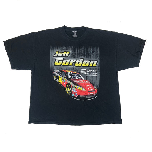 Vintage Y2K Jeff Gordon Chevy Impala NASCAR double print black t-shirt size XXXL