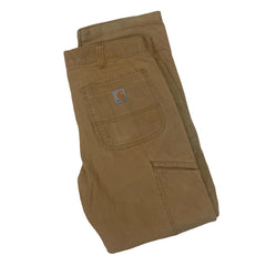 Vintage 90s distressed worn Carhartt double knee beige heavy cotton canvas duck weave workwear carpe