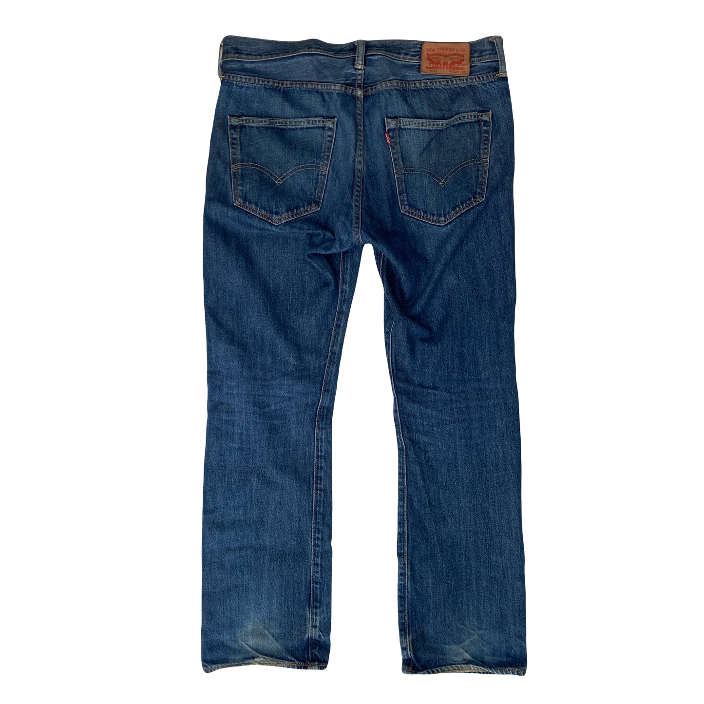 Vintage Y2K  Levis mid blue denim 501 mens jeans trousers W33  L31