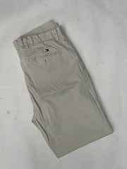 Vintage Y2K Tommy Hilfiger Men's Light Beige Chino Pants Size 32/34