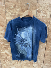 Vintage The Mountain "Age of Dragons" T-Shirt Size S Blue Graphic Tee
