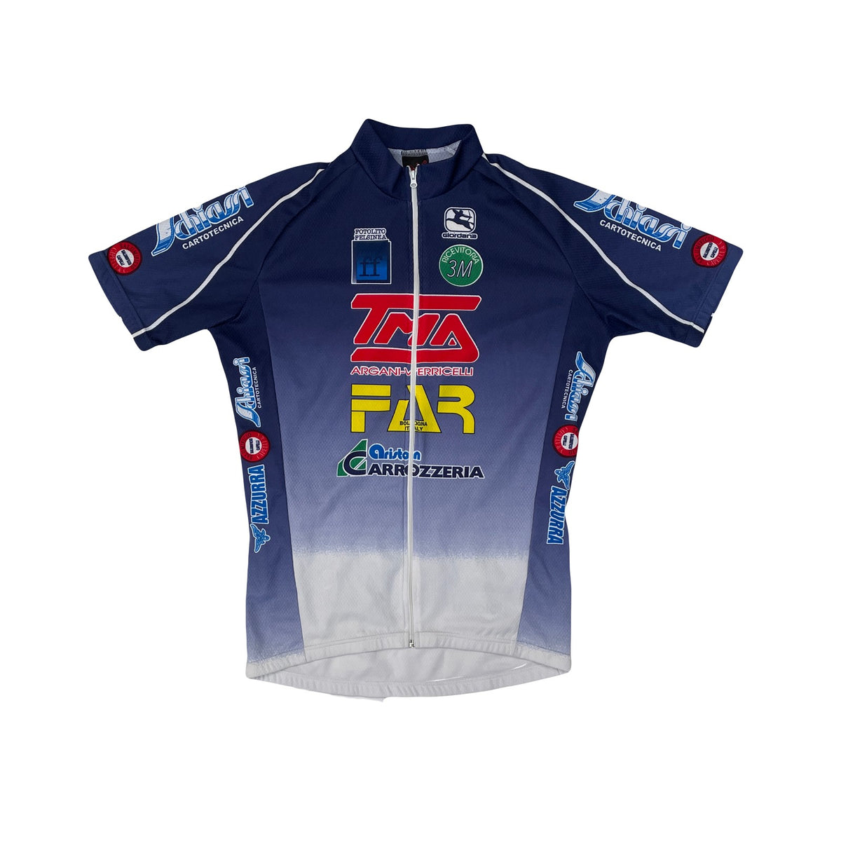 Vintage Giordana Cycling Jersey Blue Short Sleeve Men's M Giro D'Italia