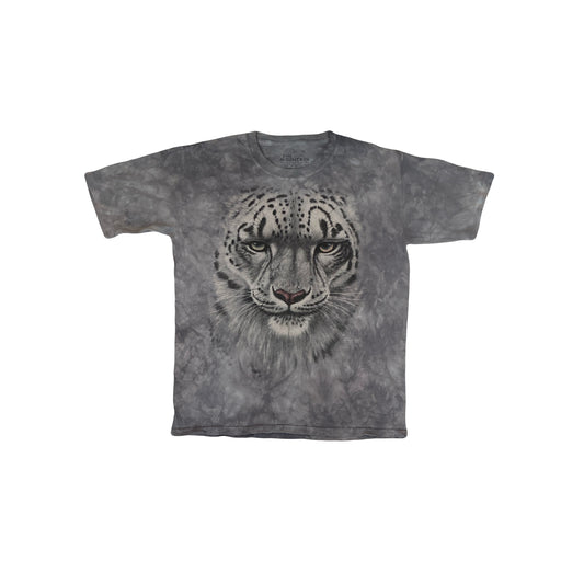 Vintage 90s grey tie dye white snow tiger The Mountain t-shirt size youth XL