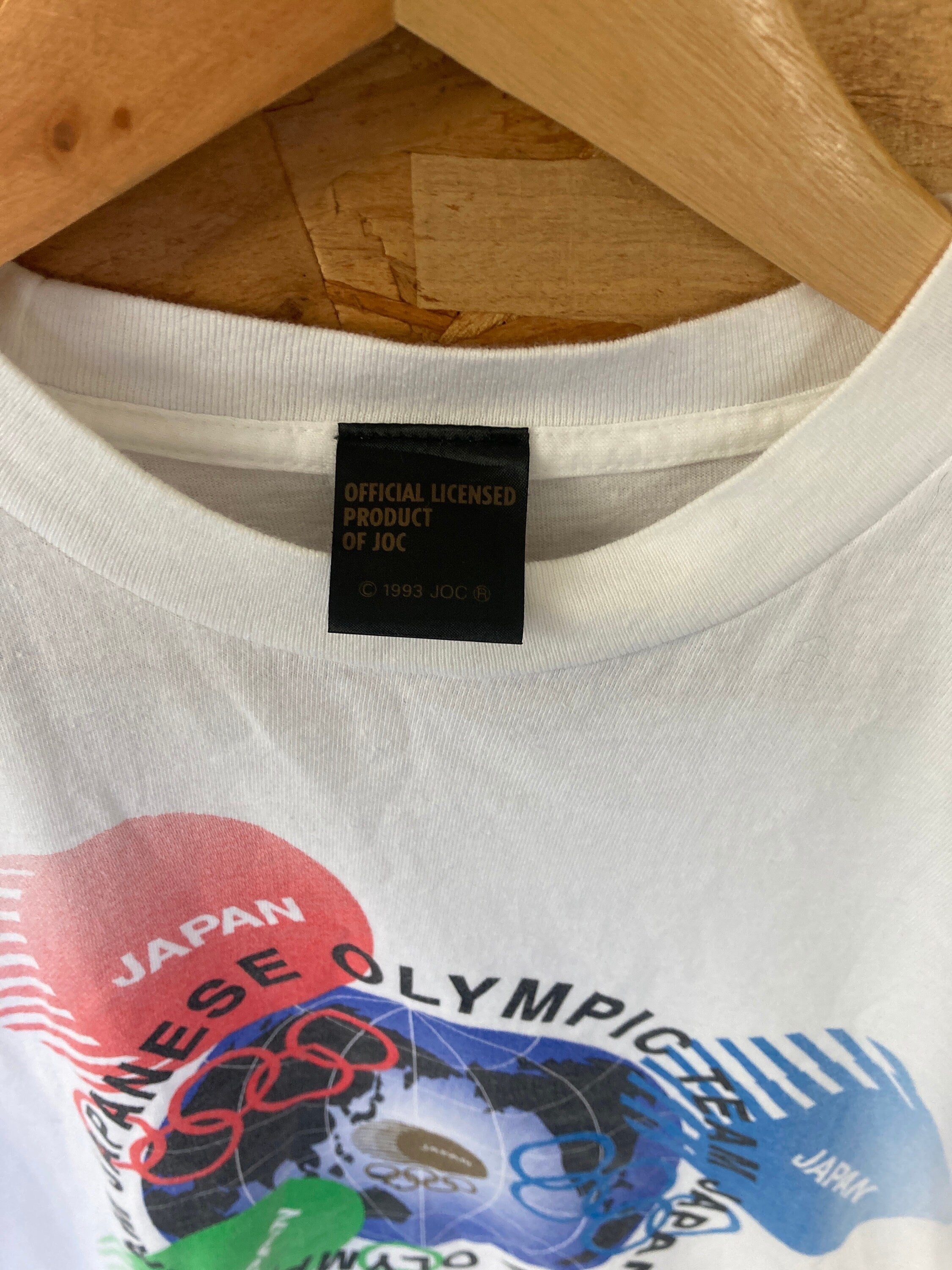 Vintage 90s Japanese Olympic Team souvenir white t shirt size large
