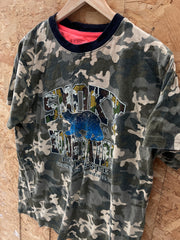 Vintage Y2K Smokey Mountain Gatlinburg USA camouflage camo  t-shirt size medium