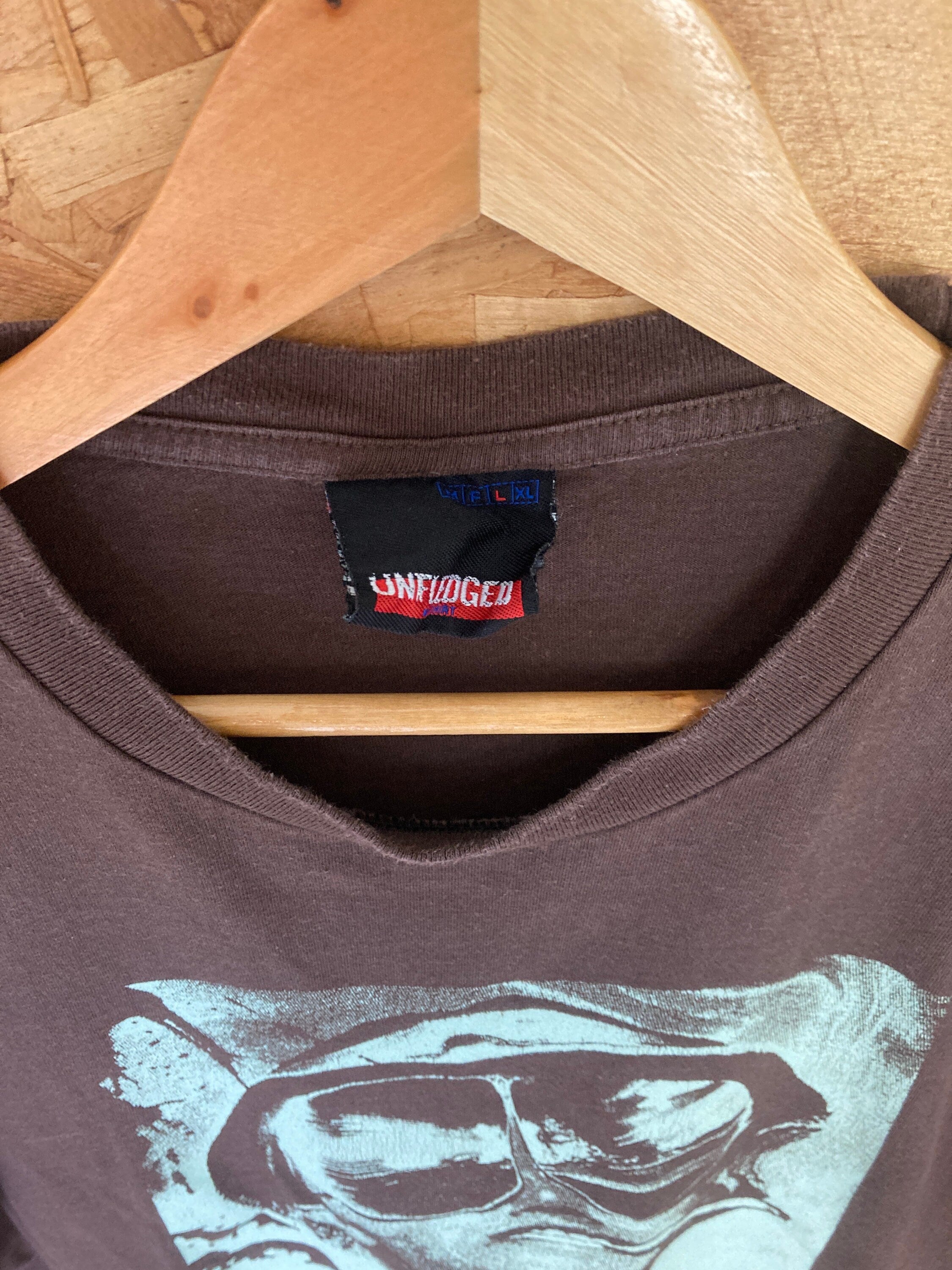 Vintage 90s Fear and loathing in Las Vegas brown green double sided print movie film souvenir t-shir