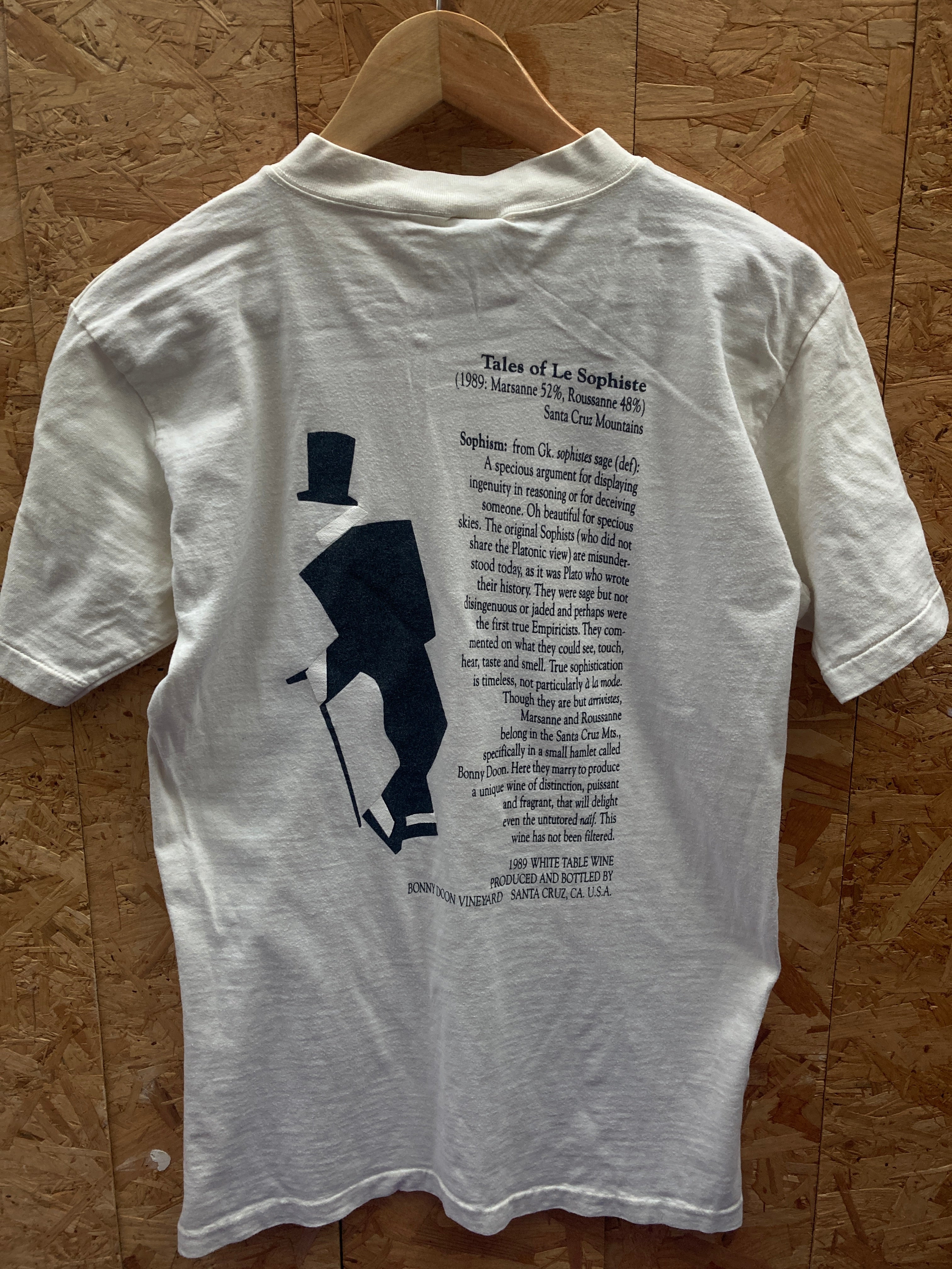Vintage 90s Le Sophist quirky single stitch white souvenir t-shirt size medium