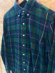 Vintage Y2K navy green brushed cotton check shirt size S by Polo Ralph Lauren