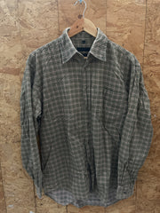 Vintage 90s green corduroy check long sleeve shirt size medium by Giorgio