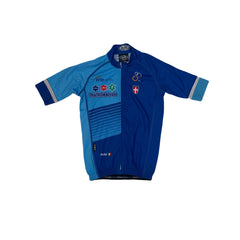 Pella Triathlon Novara Cycling Jersey Short Sleeve Blue Size XS