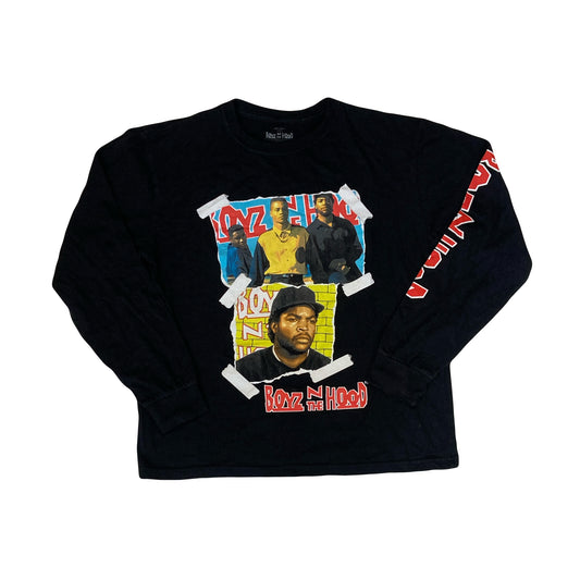 Vintage long sleeve Boyz In The Hood black hip hop t-shirt size large