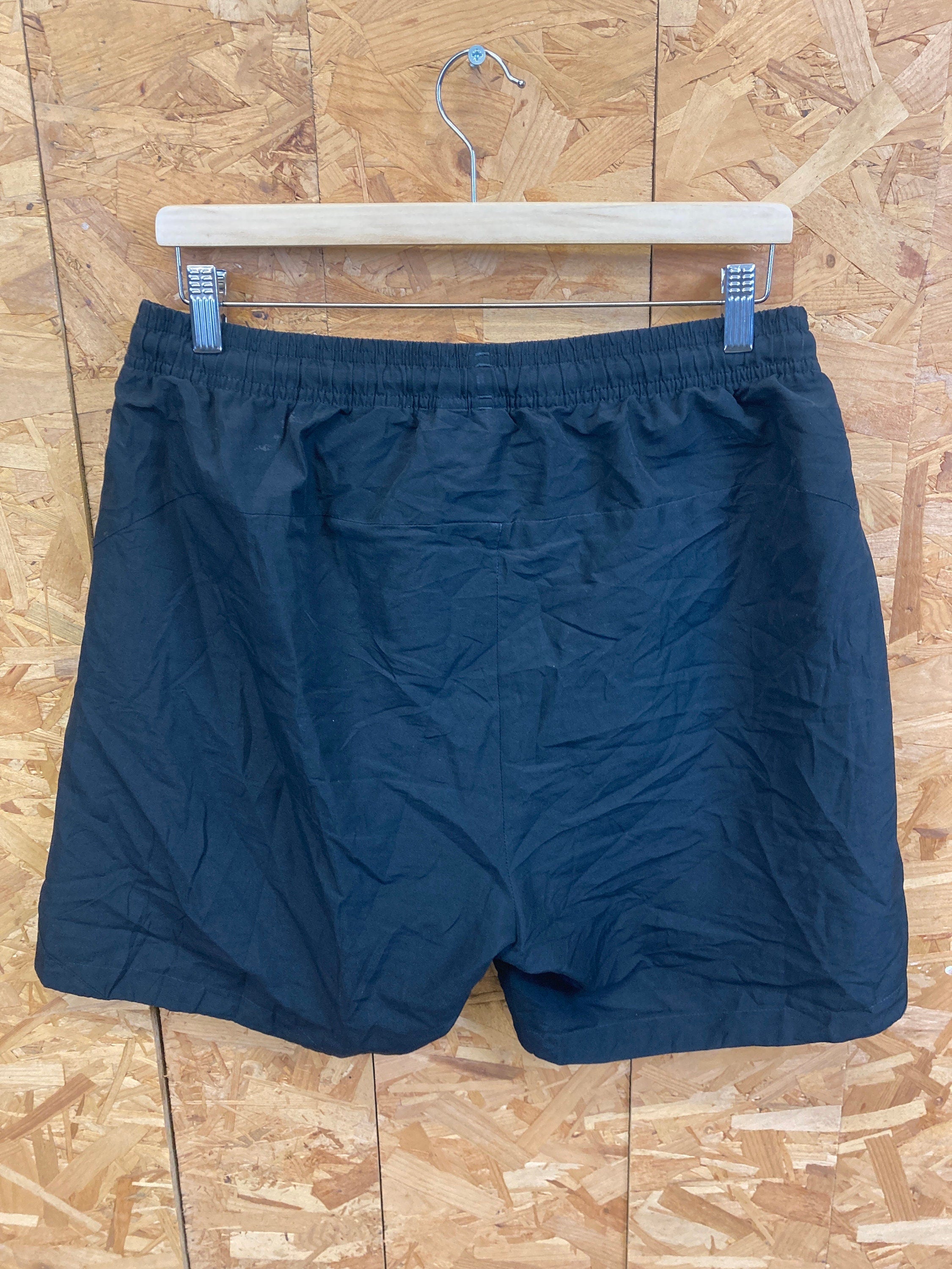 Vintage Y2K Adidas spell out black white swim summer shorts size medium