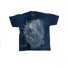 Vintage The Mountain "Age of Dragons" T-Shirt Size S Blue Graphic Tee
