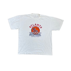 Vintage Atlanta Industries 5th Invitational Basketball T-Shirt White Size L