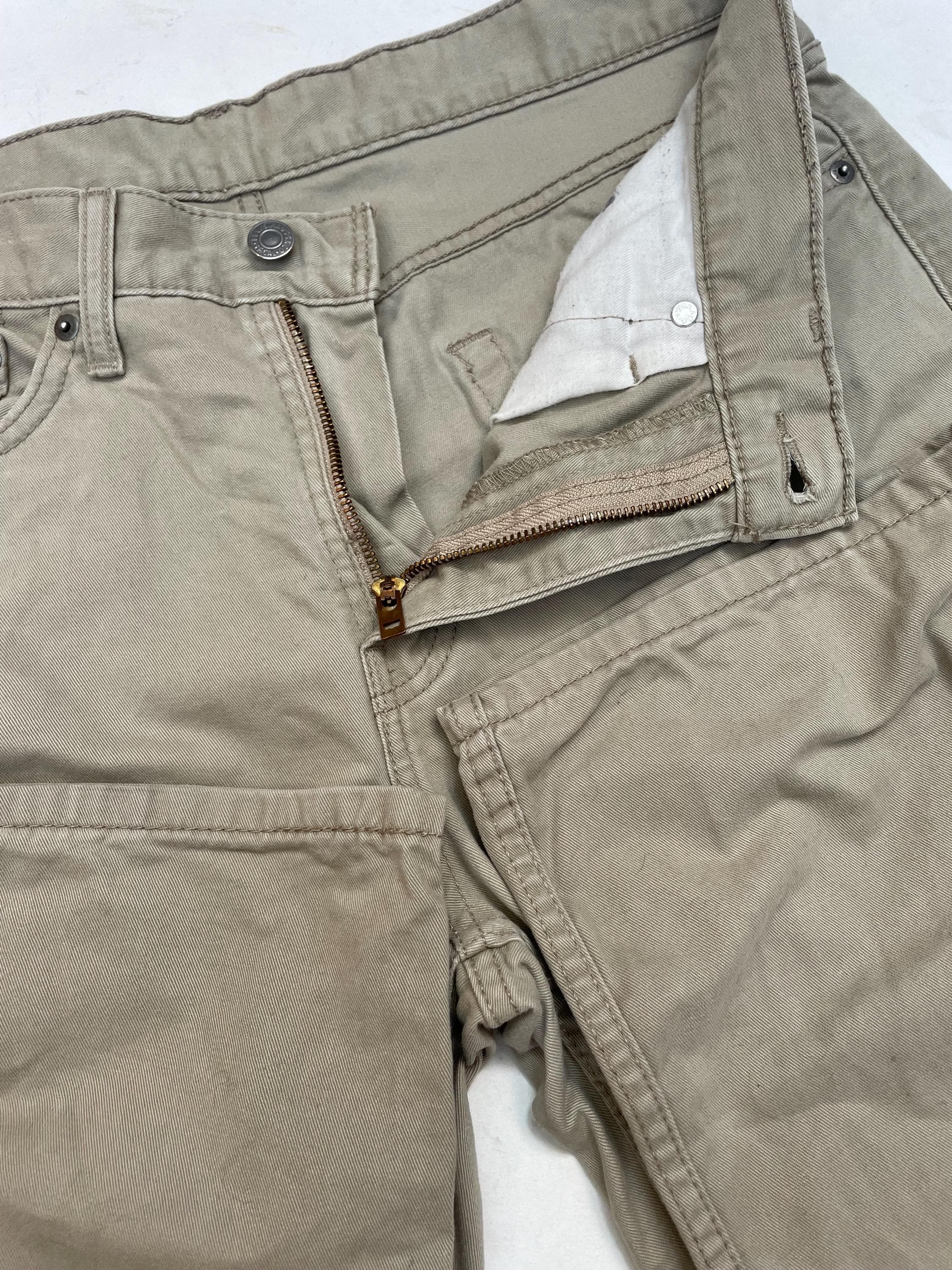 Vintage Y2K beige Levi’s 514 black label beige chino brushed cotton pants jeans W34” L32”