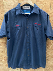 Vintage 90s grey workers chore short sleeve Jack name badge shirt size large
