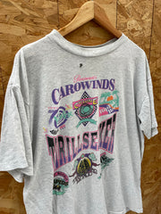 Vintage Carowinds Thrillseeker T-Shirt Gray XL Paramount Parks Retro 90s Tee