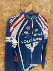 Northwave Cycling Race Jersey L Blue White Red FIAT Volksbank Long Sleeve