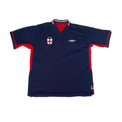 Vintage 16' England away kit muted low key navy red football size XXL by Umbro
