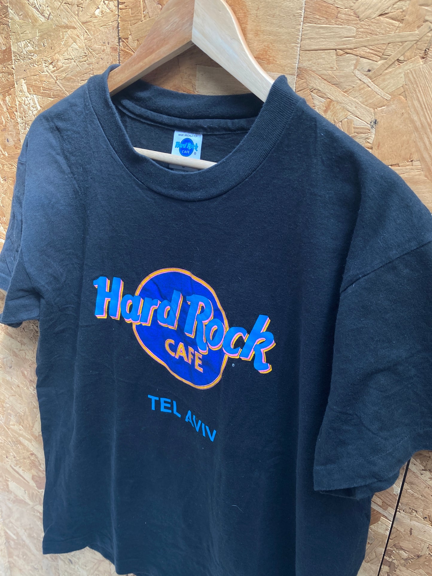 Vintage 90s Hard Rock Cafe Tel Aviv single stitch black t-shirt size large