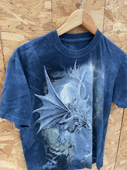 Vintage The Mountain "Age of Dragons" T-Shirt Size S Blue Graphic Tee