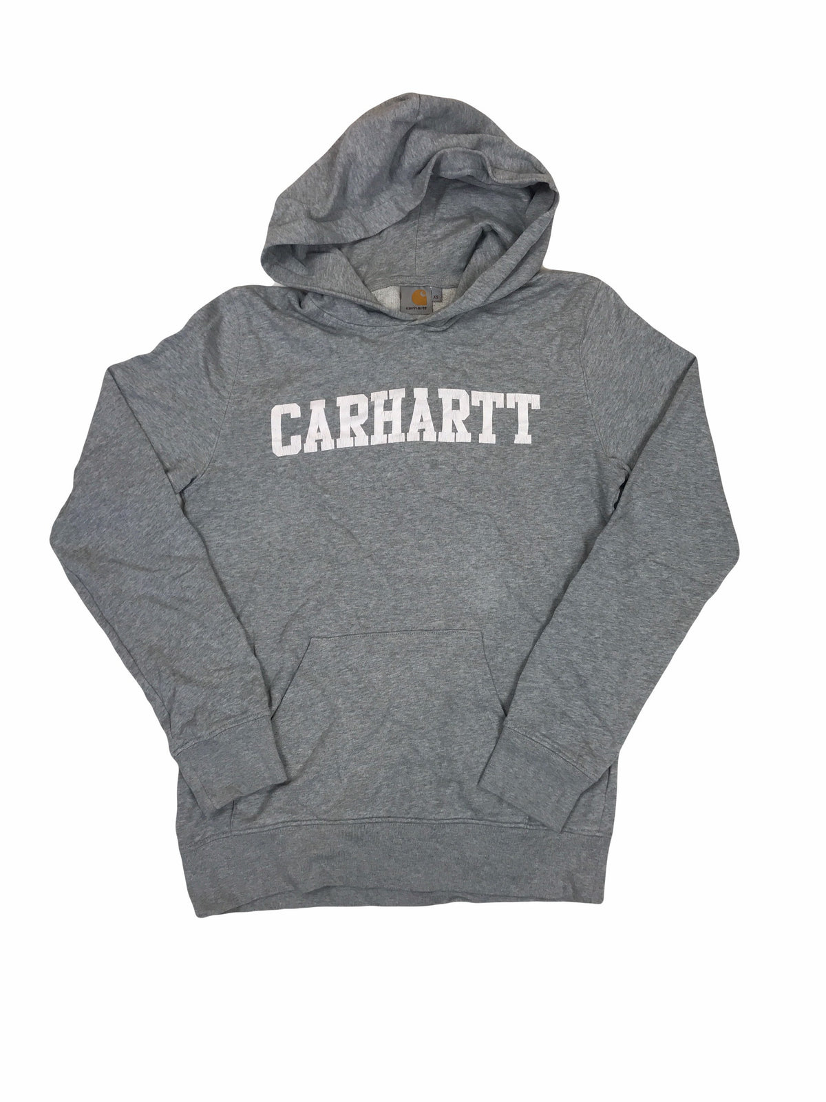 Vintage Y2K Carharrt grey marl spellout hoody oversized XS