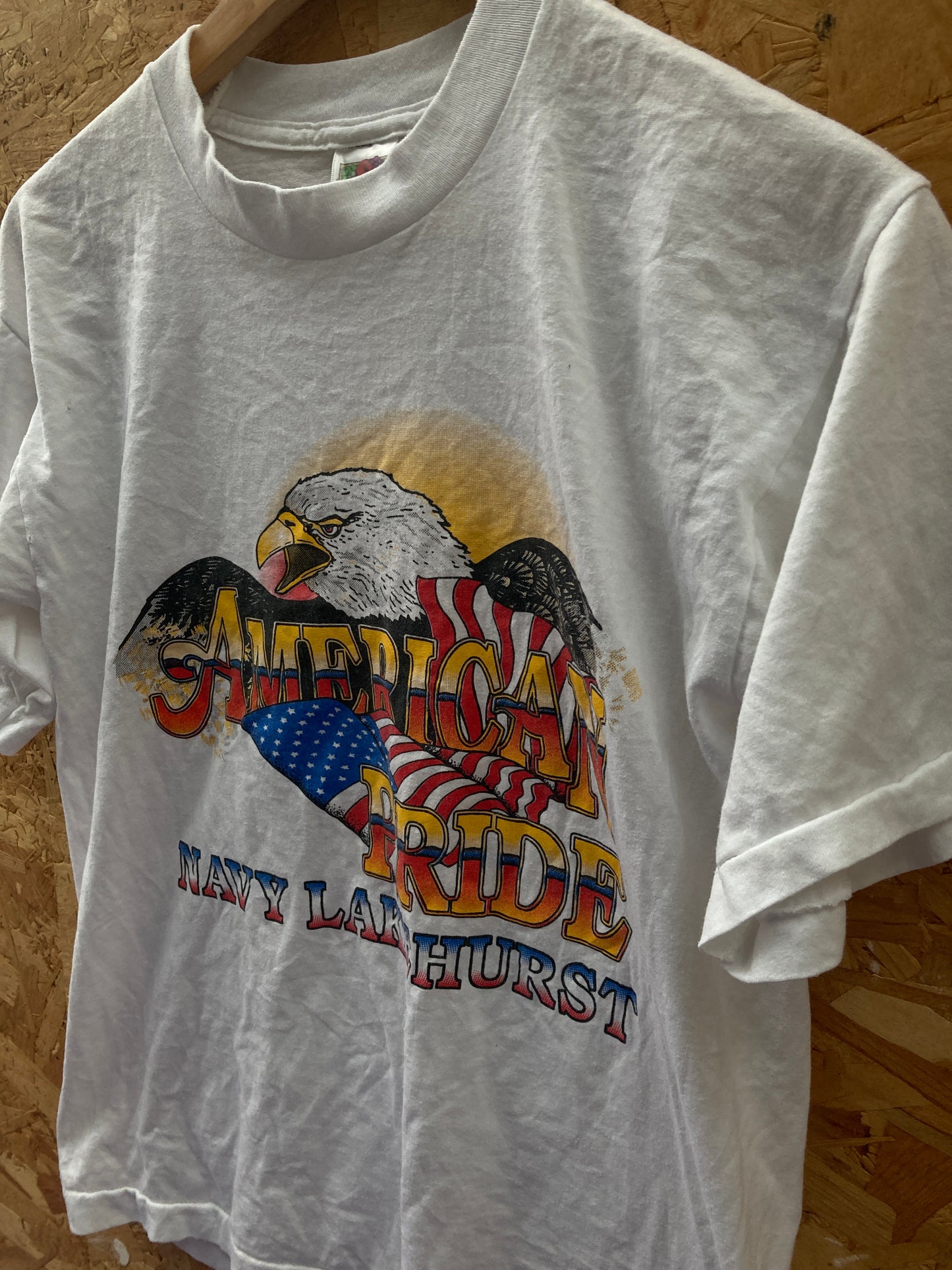 Vintage 90s Eagle American Pride single stitch white souvenir t-shirt size M