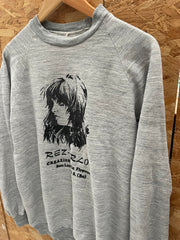 Vintage 80s Rez-Arlof Italian Graphic Sweatshirt Crewneck Grey Size XL
