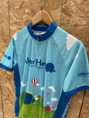 Max Velo Alder Hey Children's Charity Cycling Jersey Blue Kids' Size XL